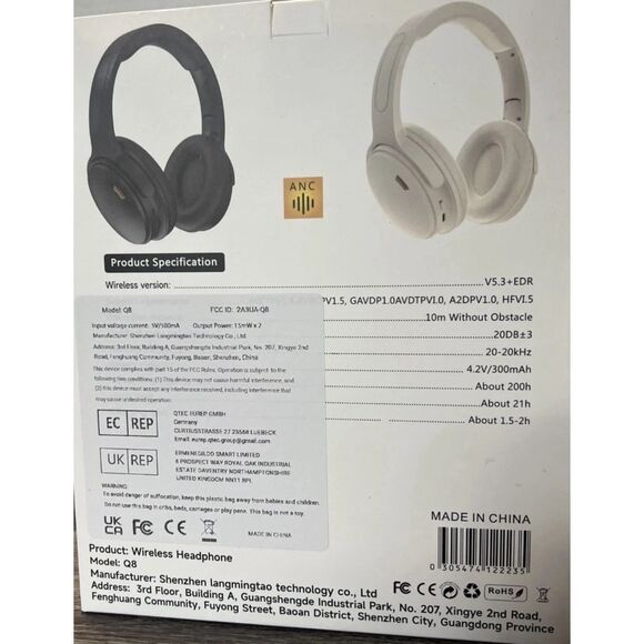 AMBW Wireless Headphones with Active Noise Cancelling (ANC) 🎧 New Condition - Picture 10 of 10